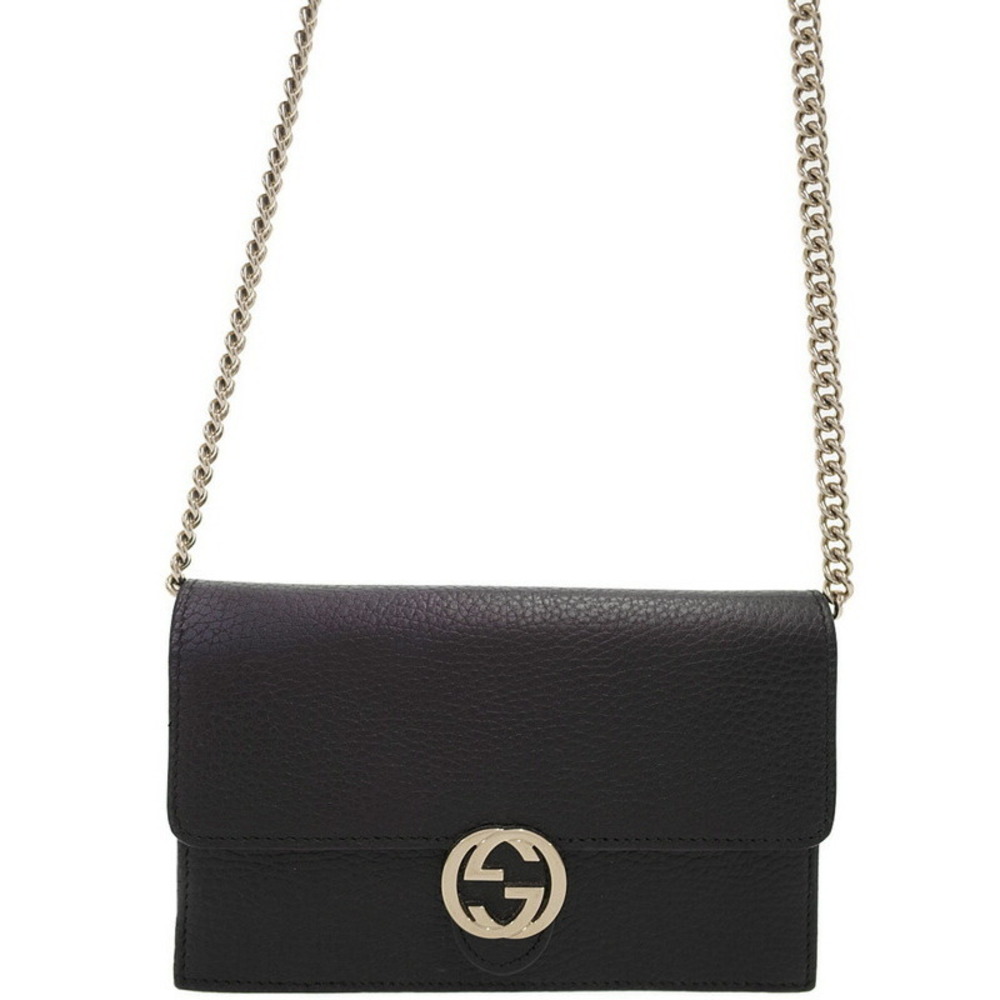 Gucci Black Wallet G Interlocking Chain - image 2